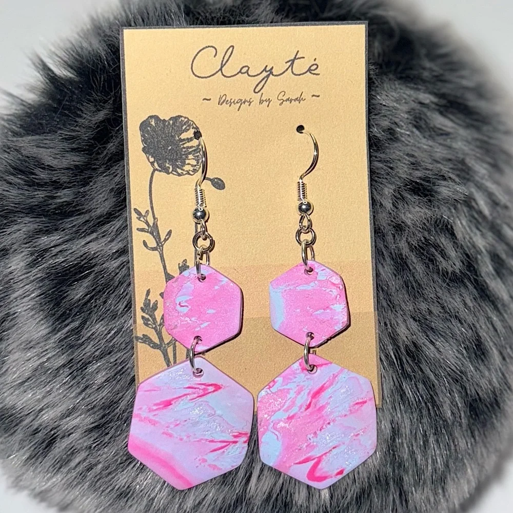 Polymer clay earrings 💕